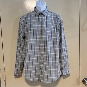 Calvin Klein Gray Plaid Men's Shirt